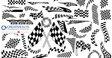 Free Vector Racing Flags Silhouettes