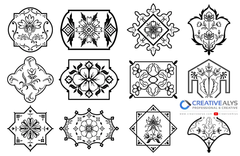 12 Decorative Vector Designs – Free Download