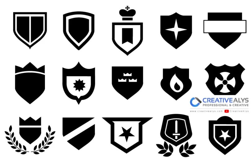 Heraldic Crests for Logo Design – Free Vector Shield Icons & Emblems