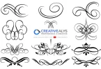 Beautiful Flourishes and Swooshes Vector Elements