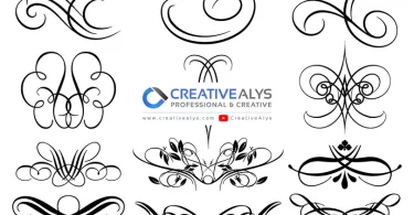 Beautiful Flourishes and Swooshes Vector Elements