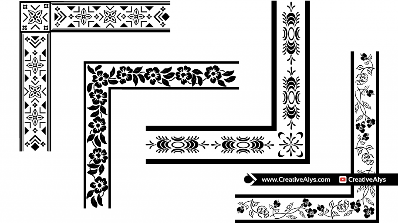 Download Floral Border Frame Corner Designs Creative Alys