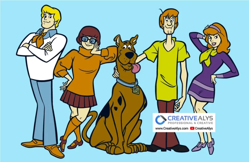 Scooby-Doo-Group-Vector-Illustrations