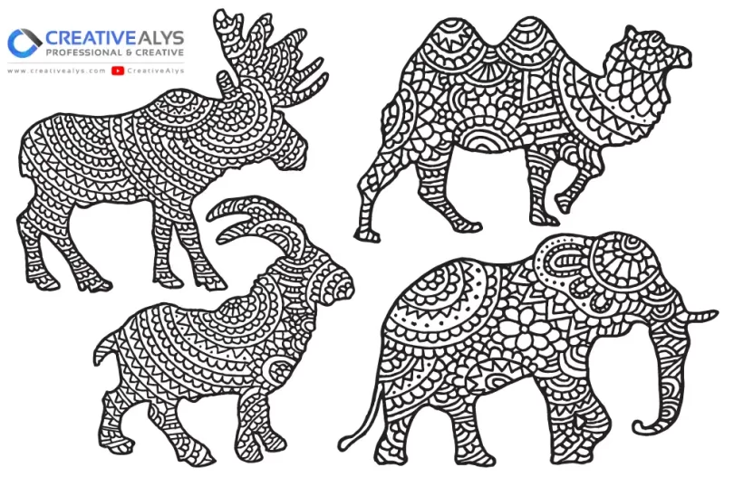 Hand Drawn Bohemian Animal Illustrations – Free Vector Download