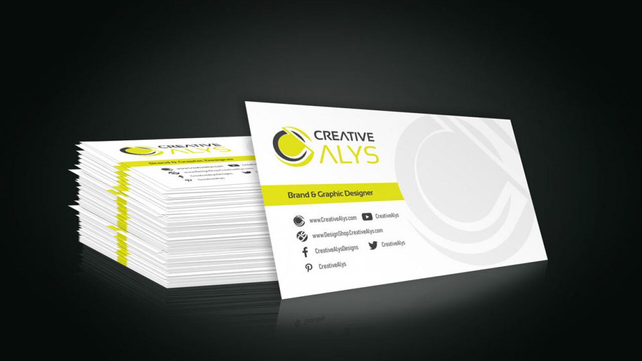 Download Stylish Stacked Business Card Mockup Creative Alys