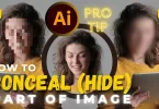 How to conceal specific area of any image in illustrator