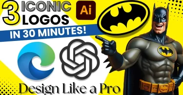 3 Iconic Logos in 30 Minutes! Design Like a Pro in Illustrator (Batman, ChatGPT, Microsoft Edge)