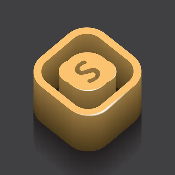 golden-3D-glossy_skype