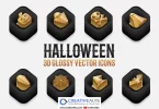 Halloween 3D Glossy Vector Icons