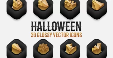 Halloween 3D Glossy Vector Icons