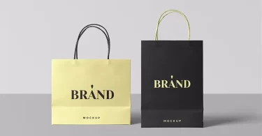 Paper Shopping Bags Mockup