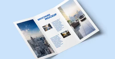 Perspective Trifold Brochure Mockup