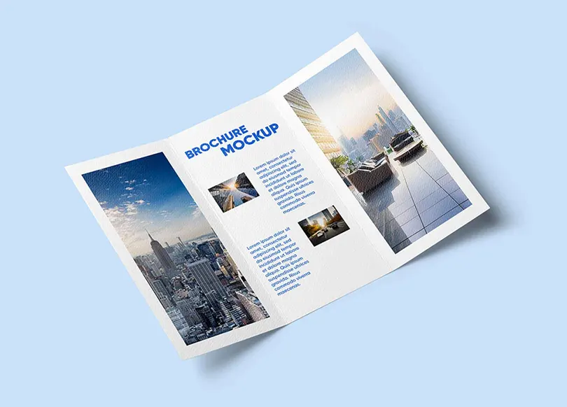 Perspective Trifold Brochure Mockup