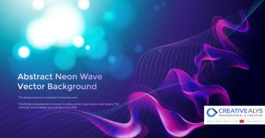 Abstract Neon Wave Vector Background – Free Download