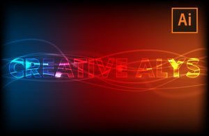 Glowing Light Text Vector Effect