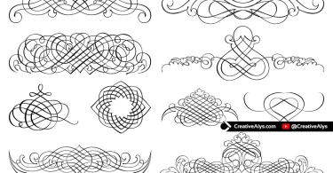 Elegant Calligraphic Ornaments Vector Free Download