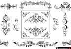 Elegant floral designs vector pack with decorative ornaments, borders, and flourishes – free download in AI, EPS, and SVG formats