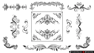 Floral Designs Vector Pack – Elegant Decorative Elements