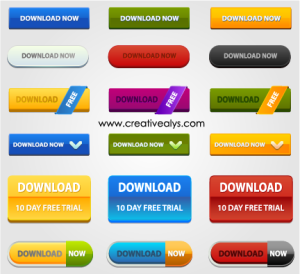 Creative Download Buttons for Websites & App