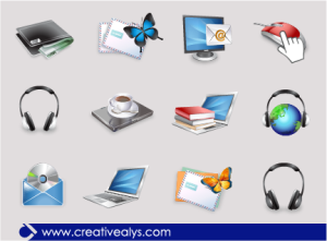 Creative 3D Web Icons