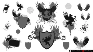Heraldic Elements and Crests for Logo Design
