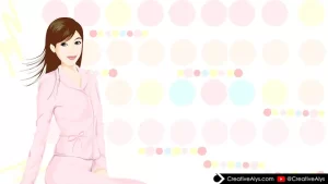 Modern Fashion Girl Vector Graphic