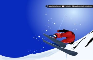 Skiing Vector Illustration