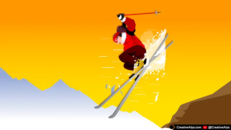skiing-vector-artwork