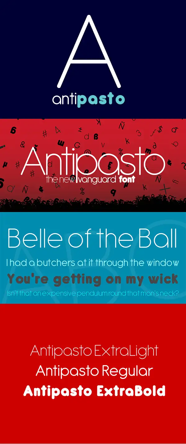 antipasto font family