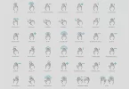 Hand gesture vector icons pack with light and dark mode variations in AI, EPS, SVG formats