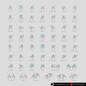 Free Gesture Icons Vector Pack