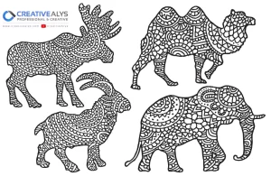 Hand Drawn Bohemian Animals