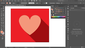 Create a Flat Heart Icon with Long Shadow | Illustrator Tutorial
