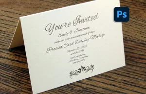 Card Display PSD Mockup