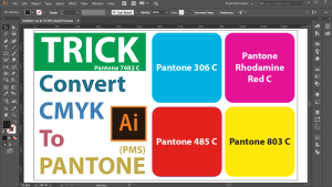 Convert CMYK to PANTONE Color in Adobe Illustrator | TRICK