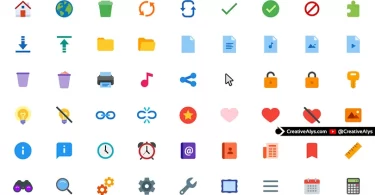 54 flat style icons in SVG PNG EPS formats