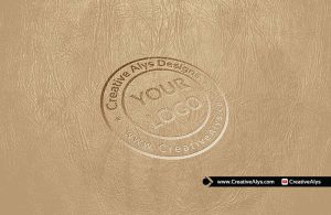 Leather Embossed Logo PSD Mockup