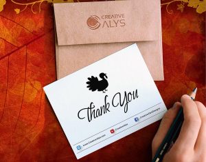 Branded Thanksgiving Card PSD Mockup