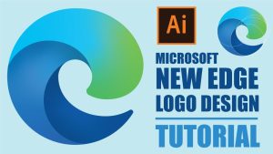How to Design Microsoft New Edge Logo | Illustrator Tutorial