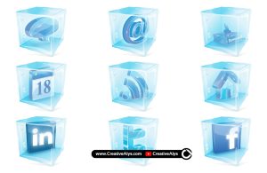 3D Ice Cube Web & App Icons