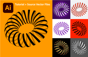 How to Create Optical Illusion 3D Striped Shape in Adobe Illustrator