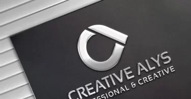 Silver Steel Logo Mockup for Free