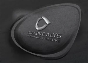 Free Stylish Metallic 3D Logo Mockup