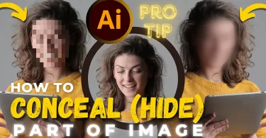 How to conceal specific area of any image in illustrator