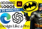 3 Iconic Logos in 30 Minutes! Design Like a Pro in Illustrator (Batman, ChatGPT, Microsoft Edge)
