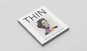 Thin Hardcover Book Mockup