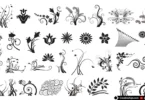 Free floral design vectors in various styles, ready for use in creative projects.
