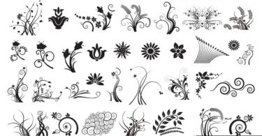 Free floral design vectors in various styles, ready for use in creative projects.