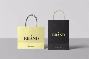 Free Paper Shopping Bags Mockup in 2 Sizes (PSD)