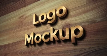 Free 3D Logo Wall Mockup